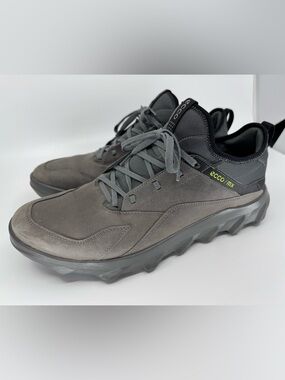 Ecco MX Men's Dark Grey Nubuck Lace-Up Sneakers